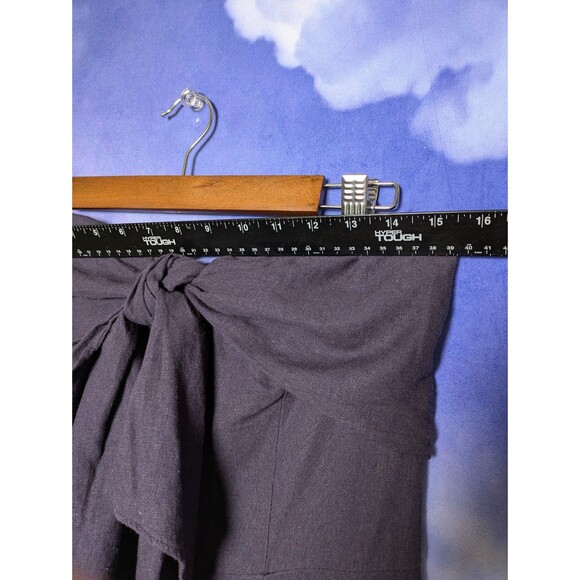 Gypsies & Moondust Purple Strapless Wide Leg Jumpsuit Size Small/Med Linen Blend - Picture 6 of 9